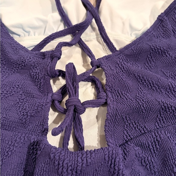 Nwt Cupshe One Piece Strappy back  Swimsuit in Navy Blue Size XL - Picture 6 of 7